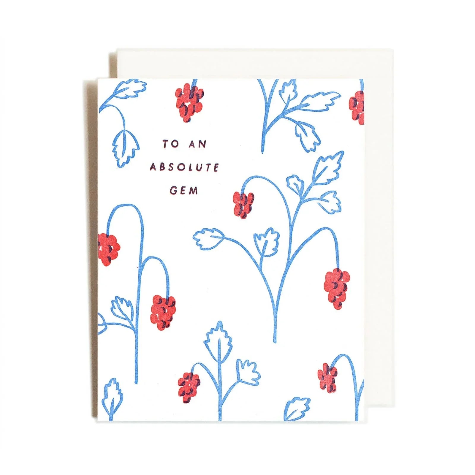 Homework Letterpress Absolute Gem Berries Card