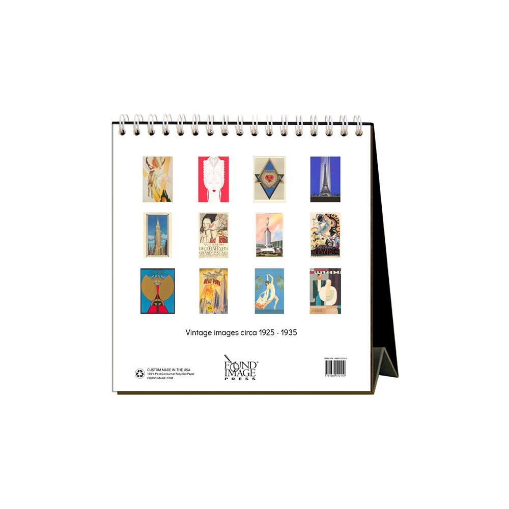 Found Image Press Art Deco Desk Calendar 2025