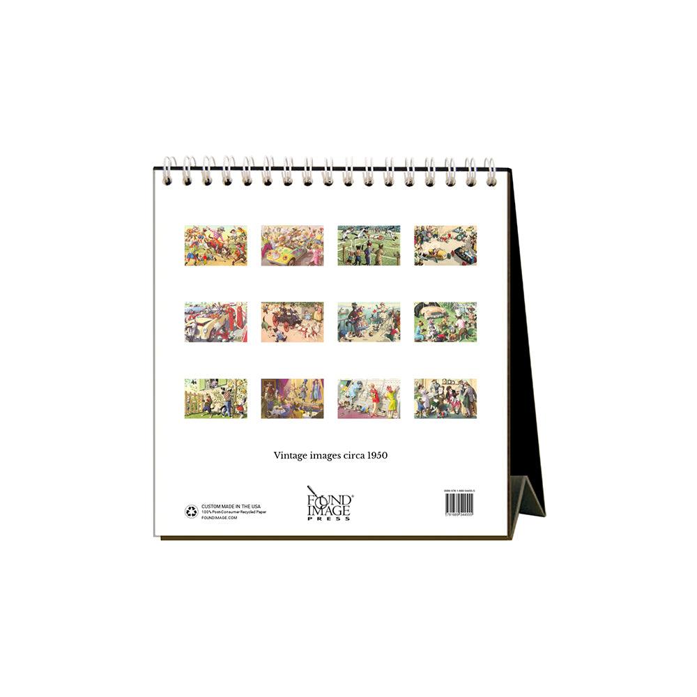 Found Image Press Crazy Cats! Desk Calendar 2025