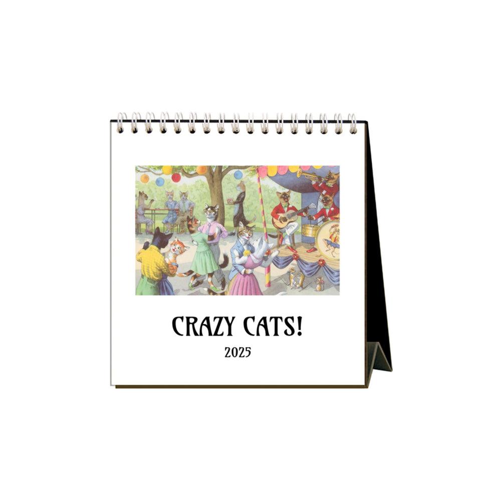 Found Image Press Crazy Cats! Desk Calendar 2025