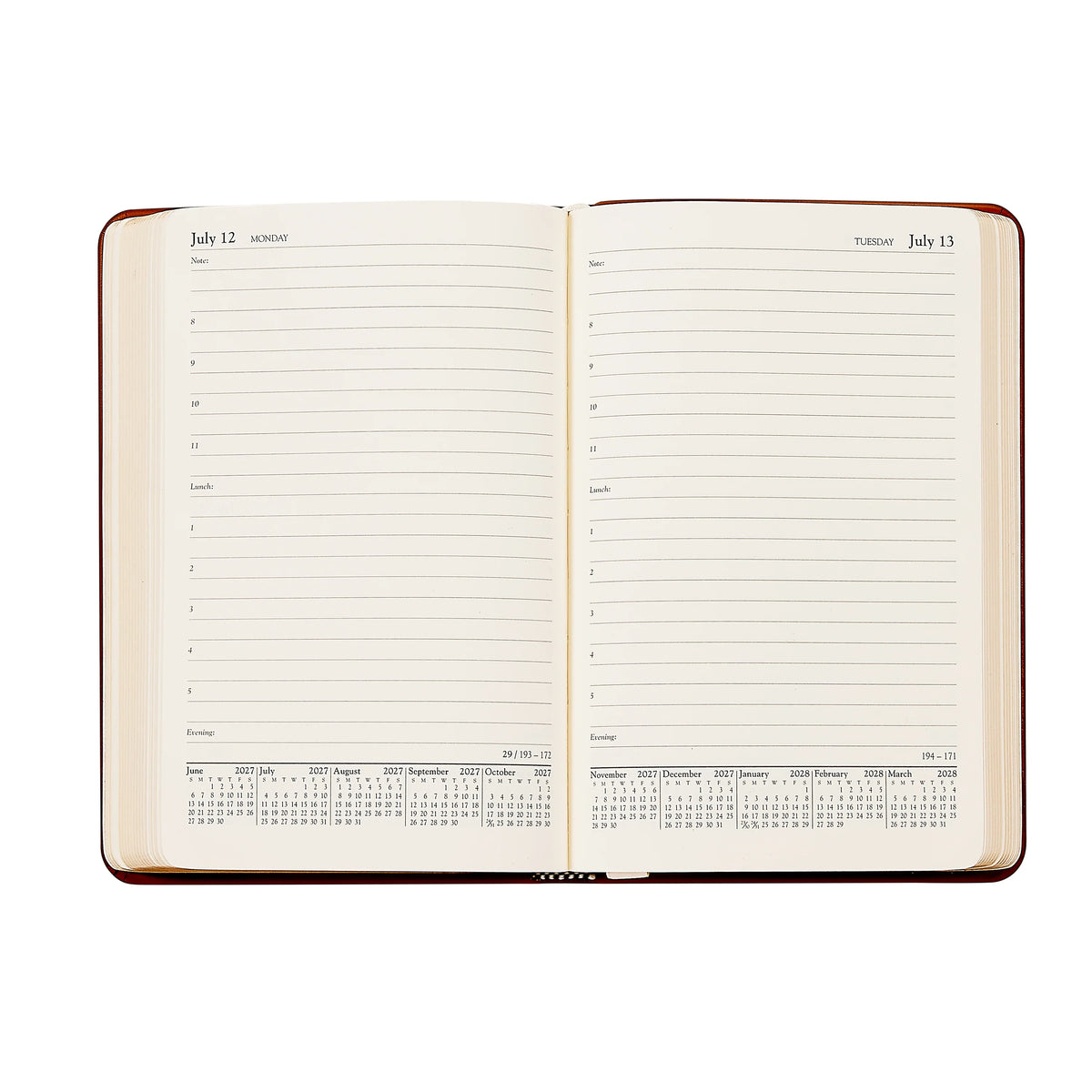 Graphic Image 2027 Daily Journal Goatskin Leather
