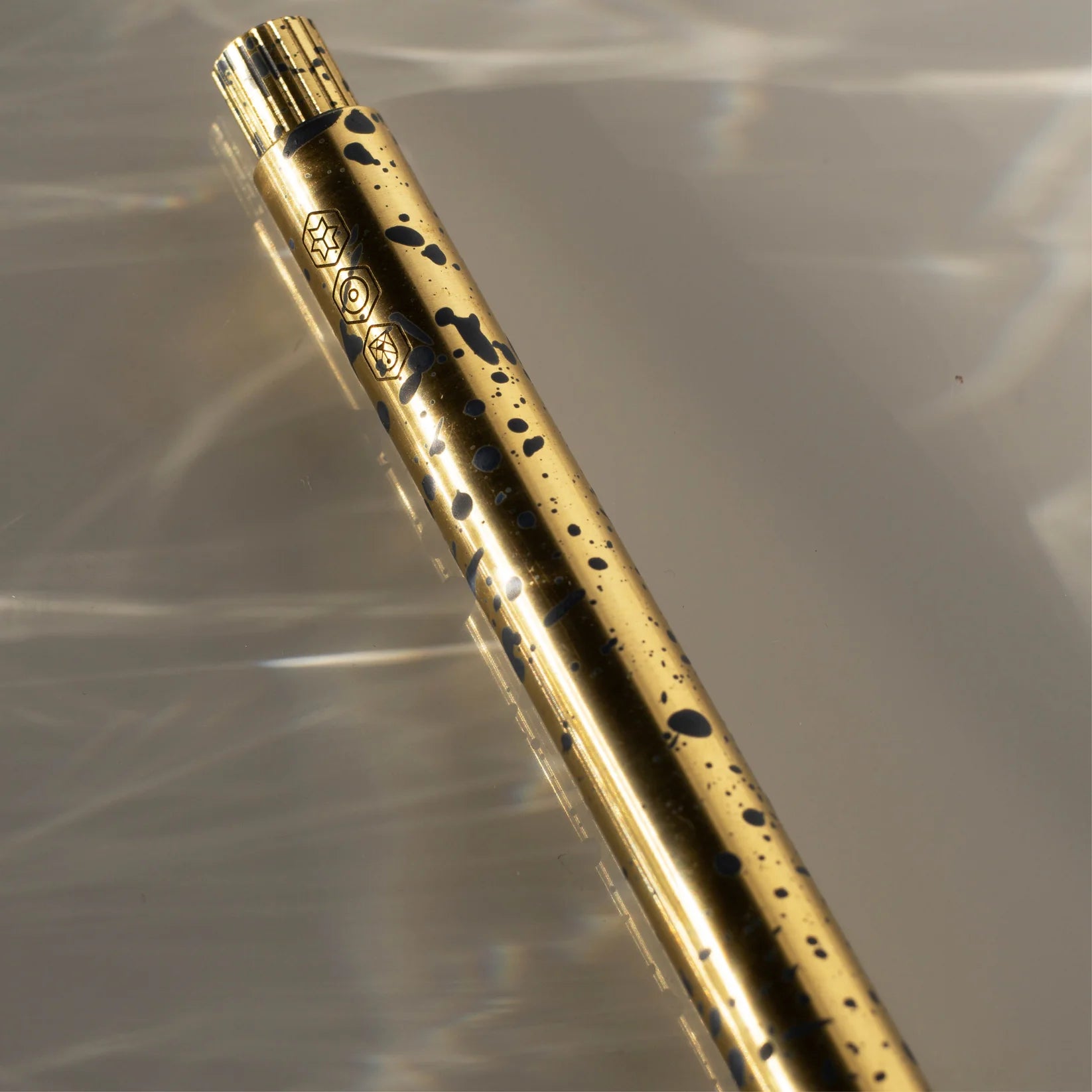 AJOTO for Laywine’s Navy Speckle Brass Rollerball Pen