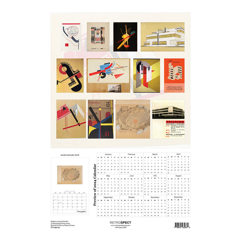 Retrospect Bauhaus Wall Calendar 2024