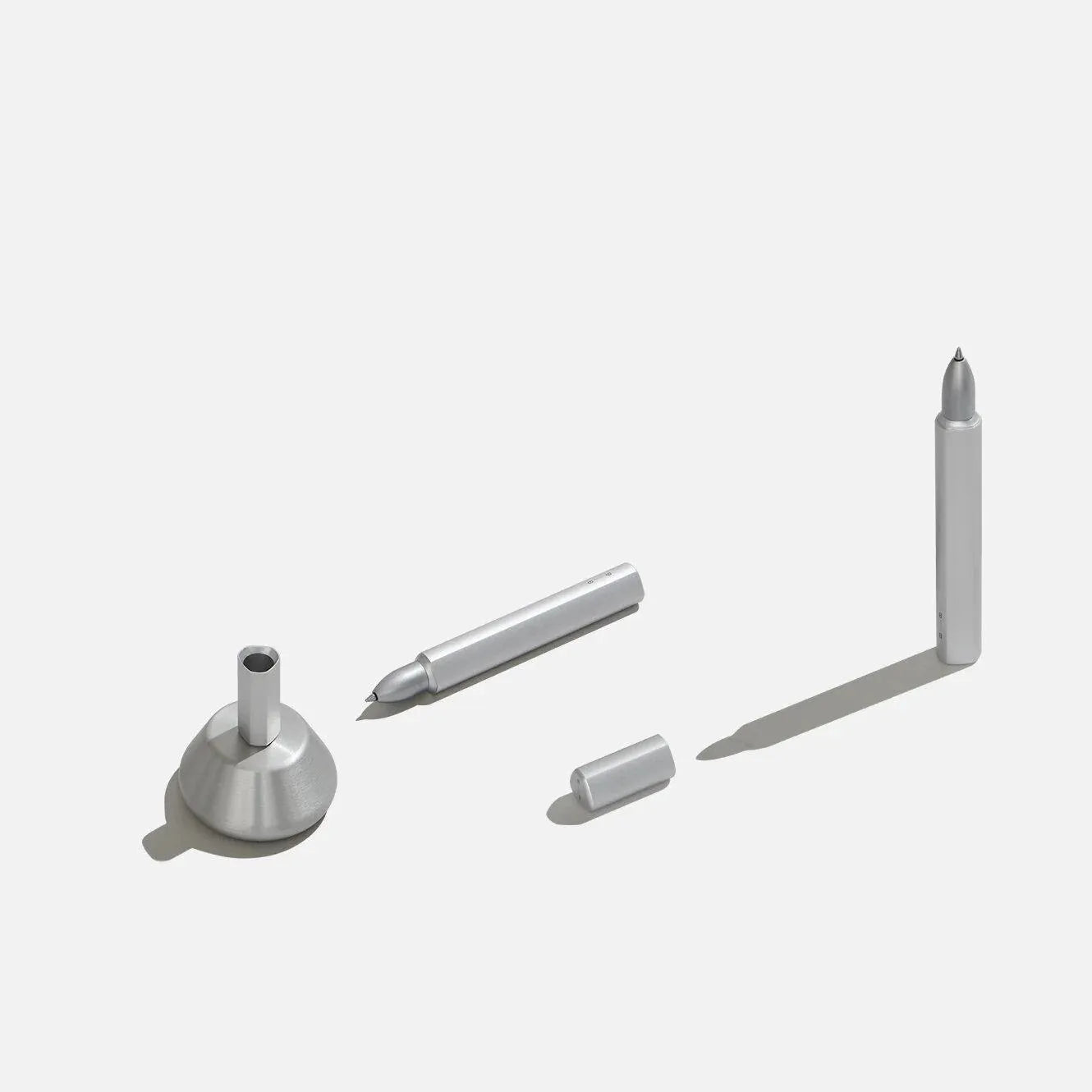 Before Breakfast Magnetic Pen Stand Silver