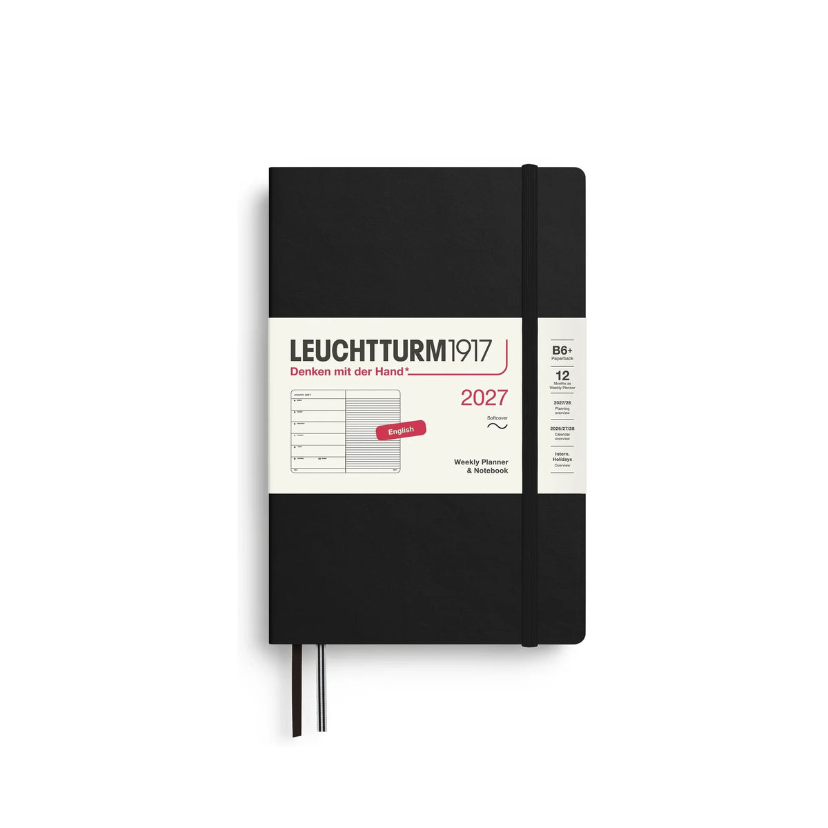 Leuchtturm1917 Weekly Planner & Notebook Paperback (B6+) Softcover 2027