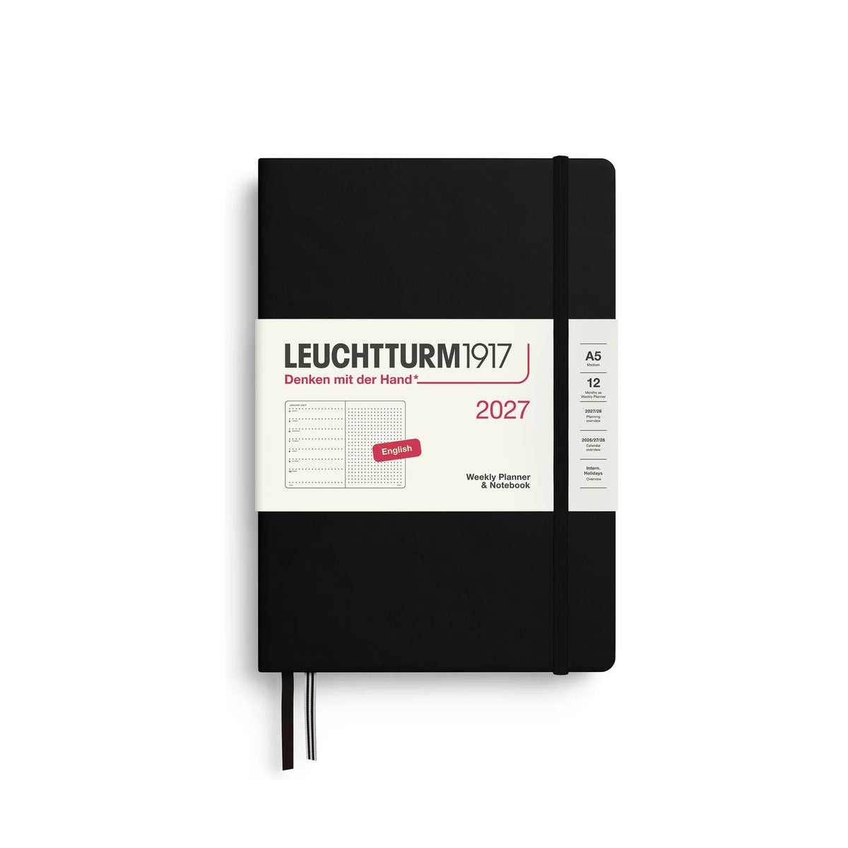 Leuchtturm1917 Weekly Planner & Notebook Dotted Medium (A5) 2027