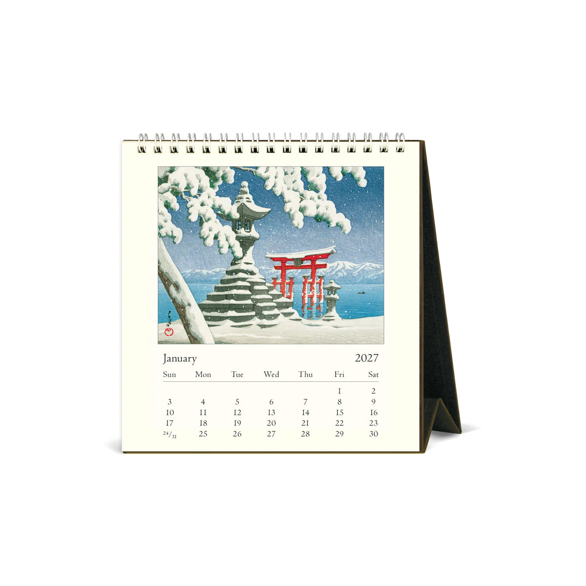 Cavallini Japanese Woodblocks Desk Calendar 2027
