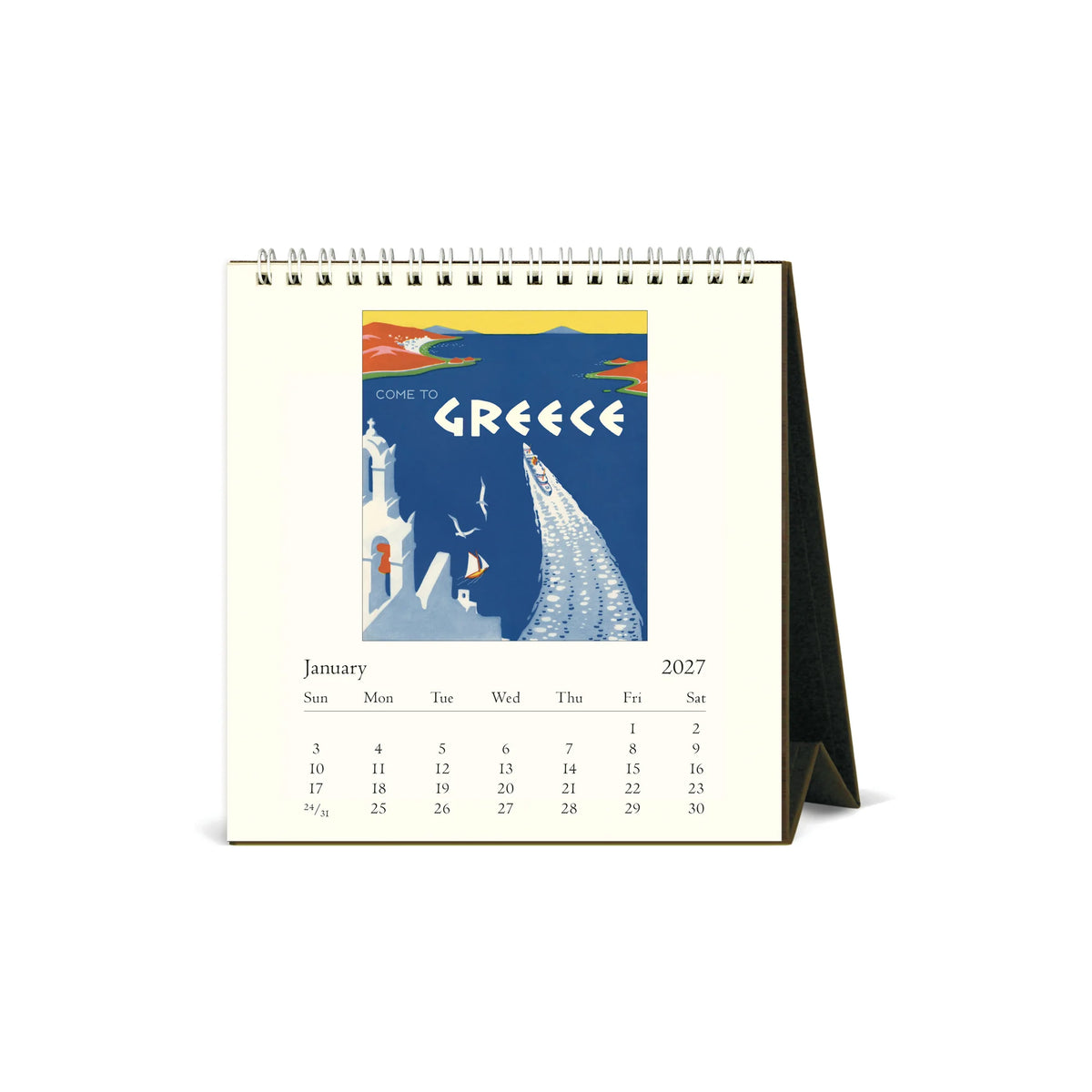 Cavallini Vintage Travel Desk Calendar 2027