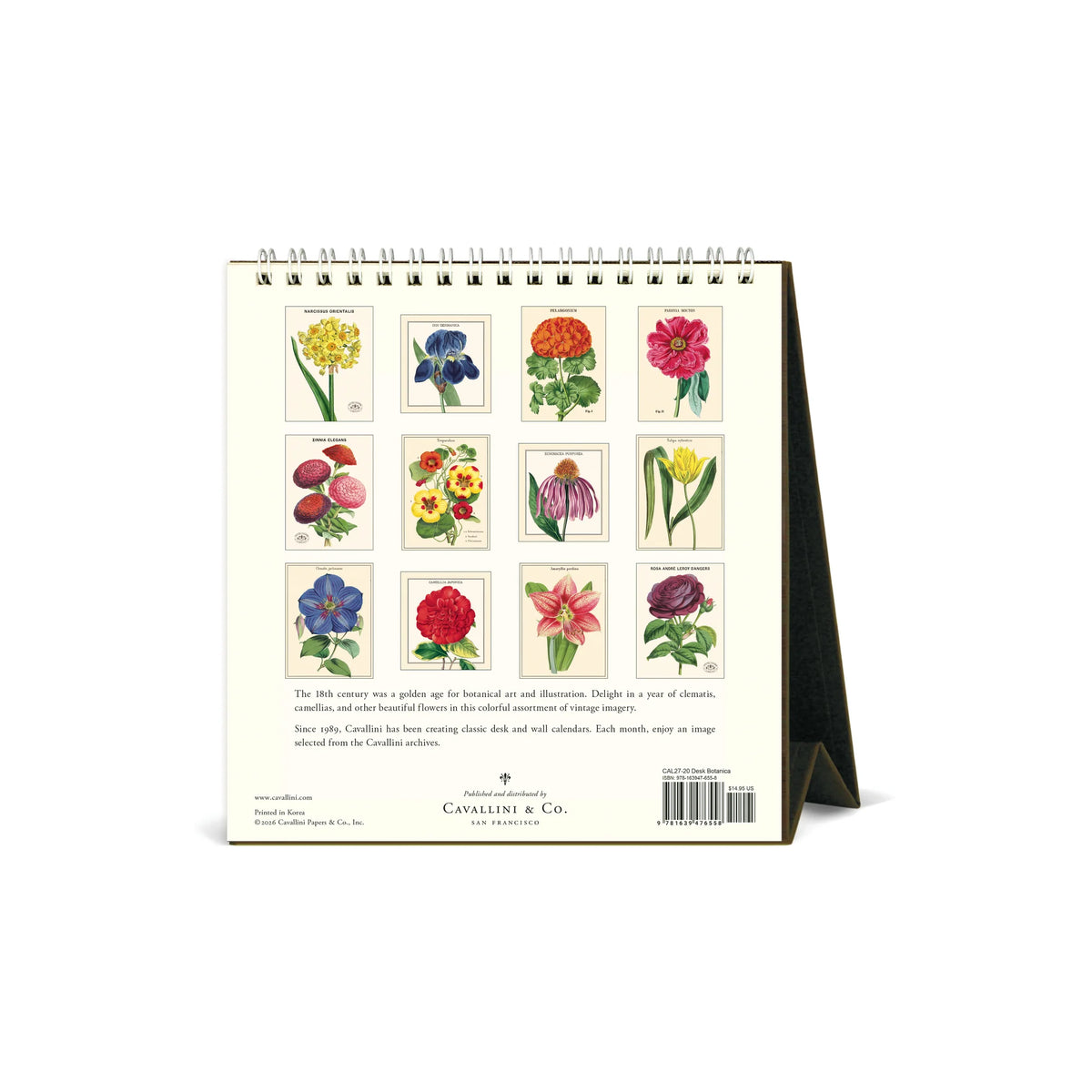 Cavallini Botanica Desk Calendar 2027
