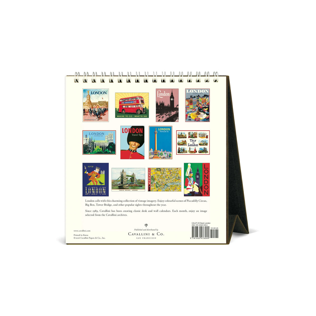 Cavallini London Desk Calendar 2027