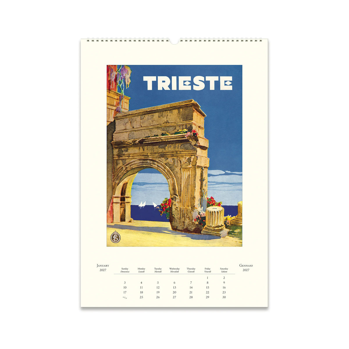 Cavallini Italia Wall Calendar 2027