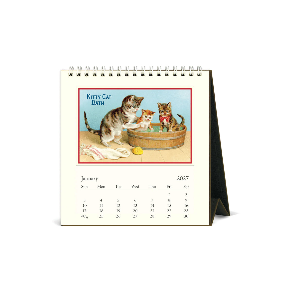 Cavallini Vintage Cats Desk Calendar 2027