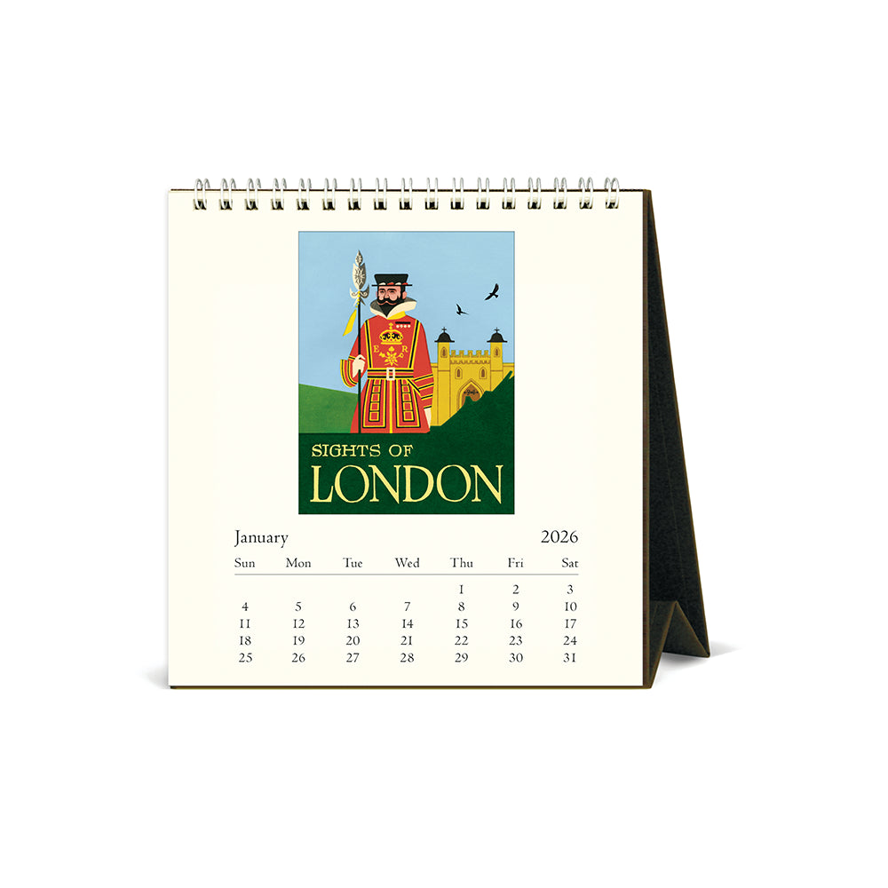 Cavallini London Desk Calendar 2026