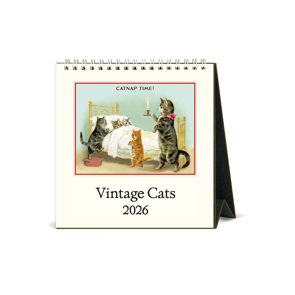 Cavallini Vintage Cats Desk Calendar 2026