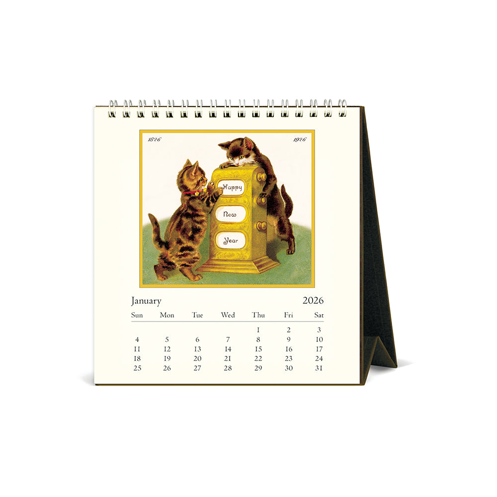 Cavallini Vintage Cats Desk Calendar 2026