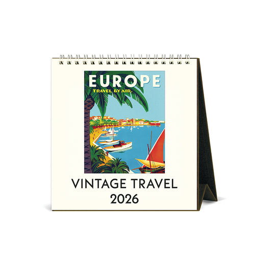 Cavallini Vintage Travel Desk Calendar 2026
