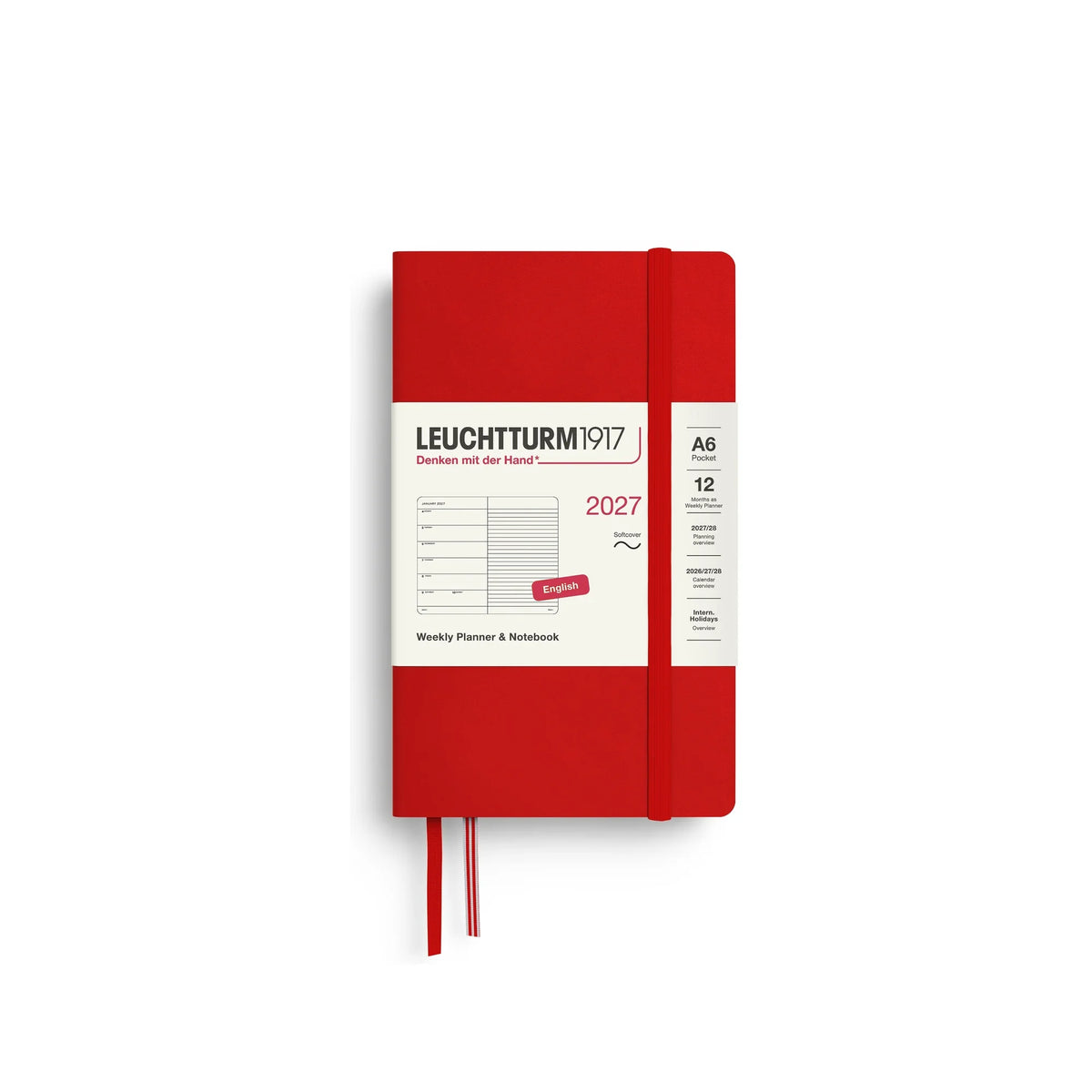 Leuchtturm1917 Weekly Planner & Notebook Pocket (A6) Softcover 2027