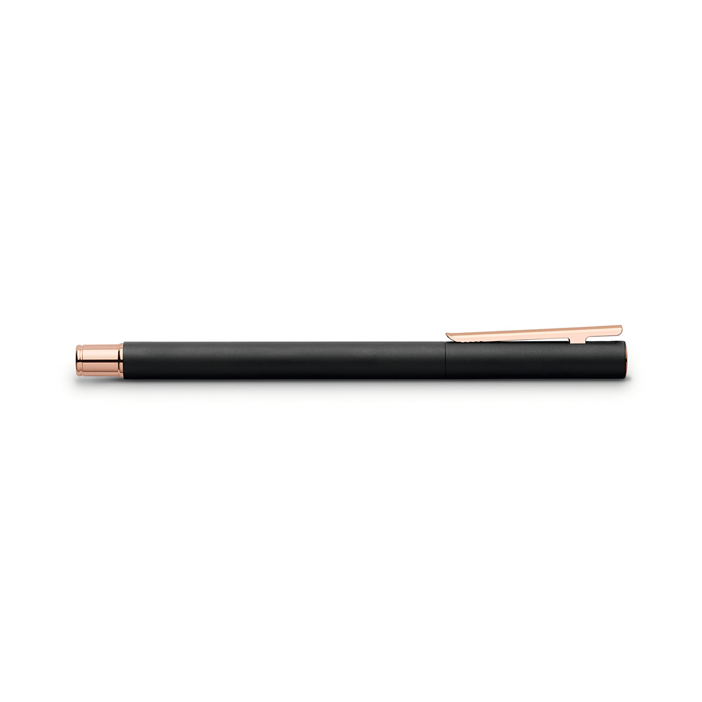 Faber-Castell Neo Slim Black and Rose Gold Rollerball Pen