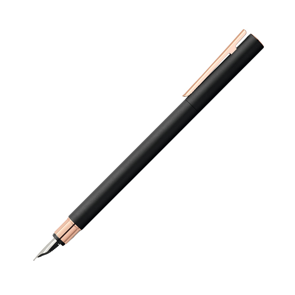 Faber-Castell Neo Slim Black and Rose Gold Fountain Pen