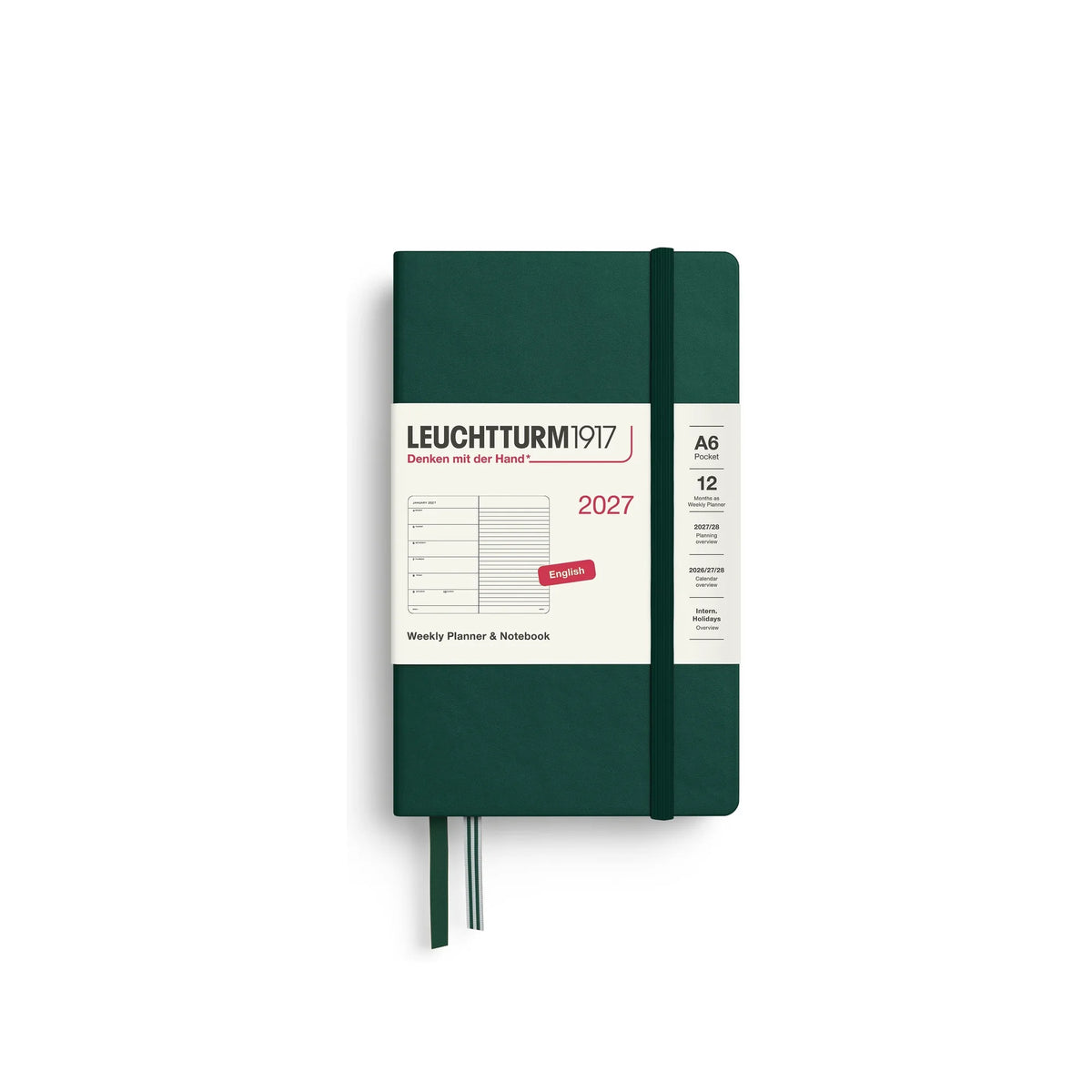 Leuchtturm1917 Weekly Planner & Notebook Pocket (A6) 2027