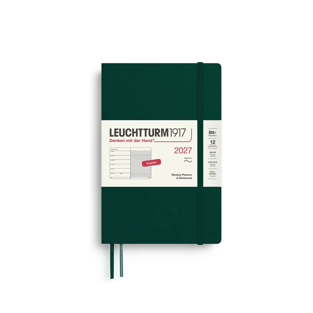 Leuchtturm1917 Weekly Planner & Notebook Paperback (B6+) Softcover 2027