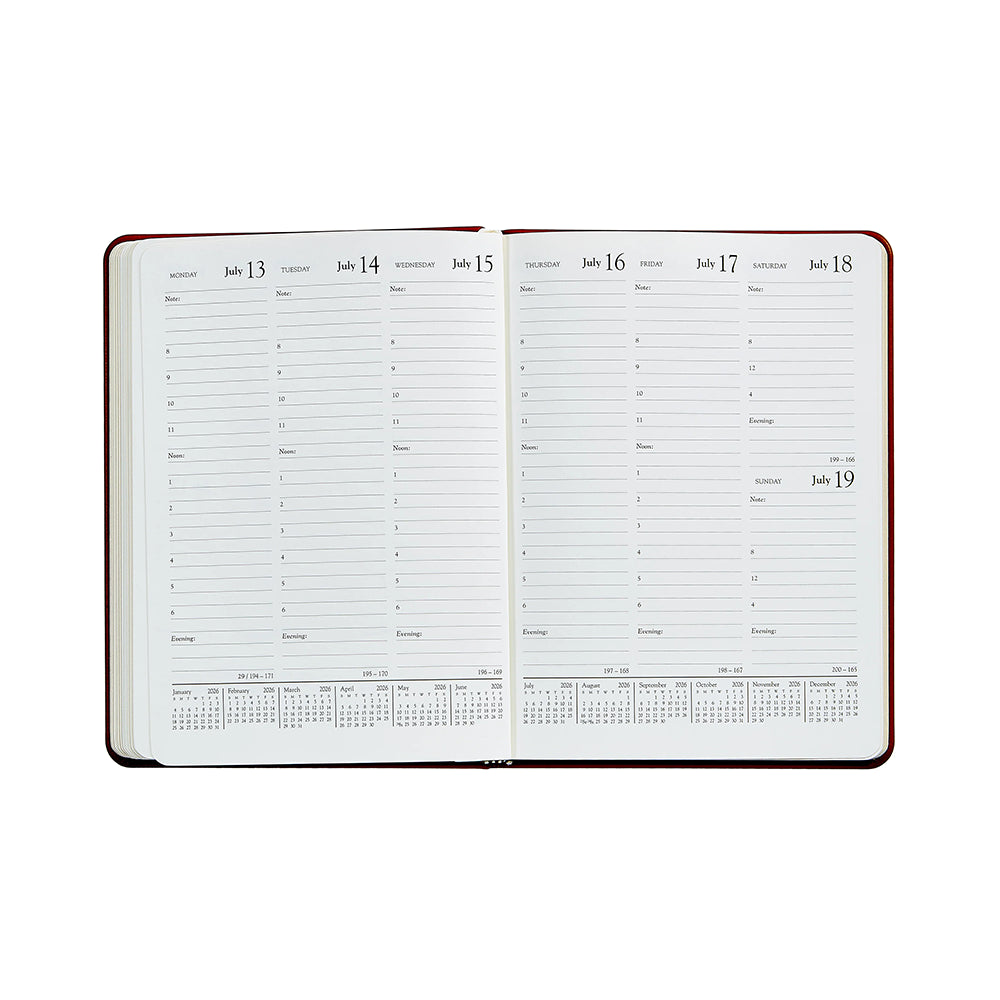 Graphic Image 2026 Desk Diary Goatskin Leather