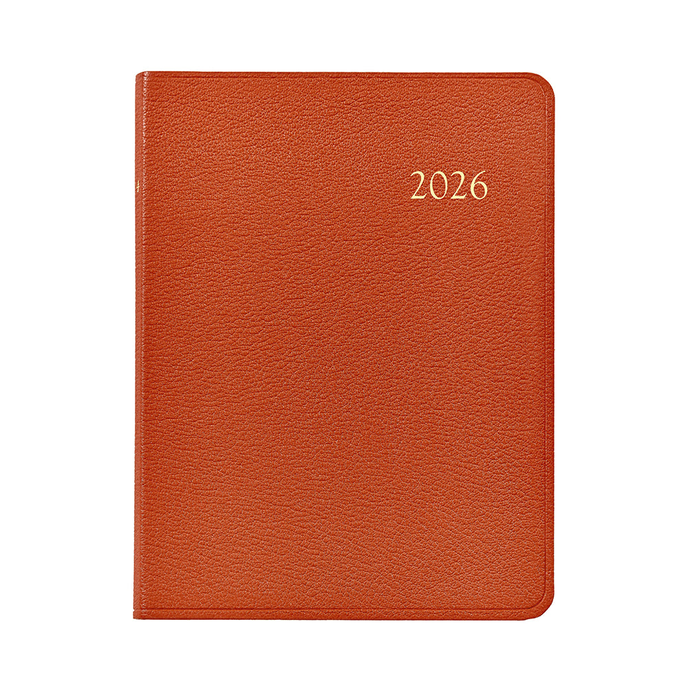 Graphic Image 2026 Desk Diary Goatskin Leather