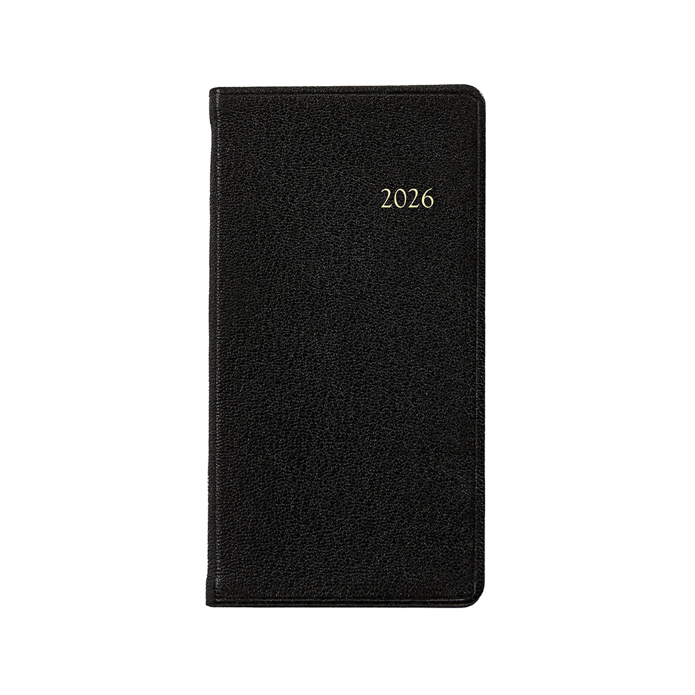 Graphic Image 2026 6" Pocket Datebook Goatskin Leather