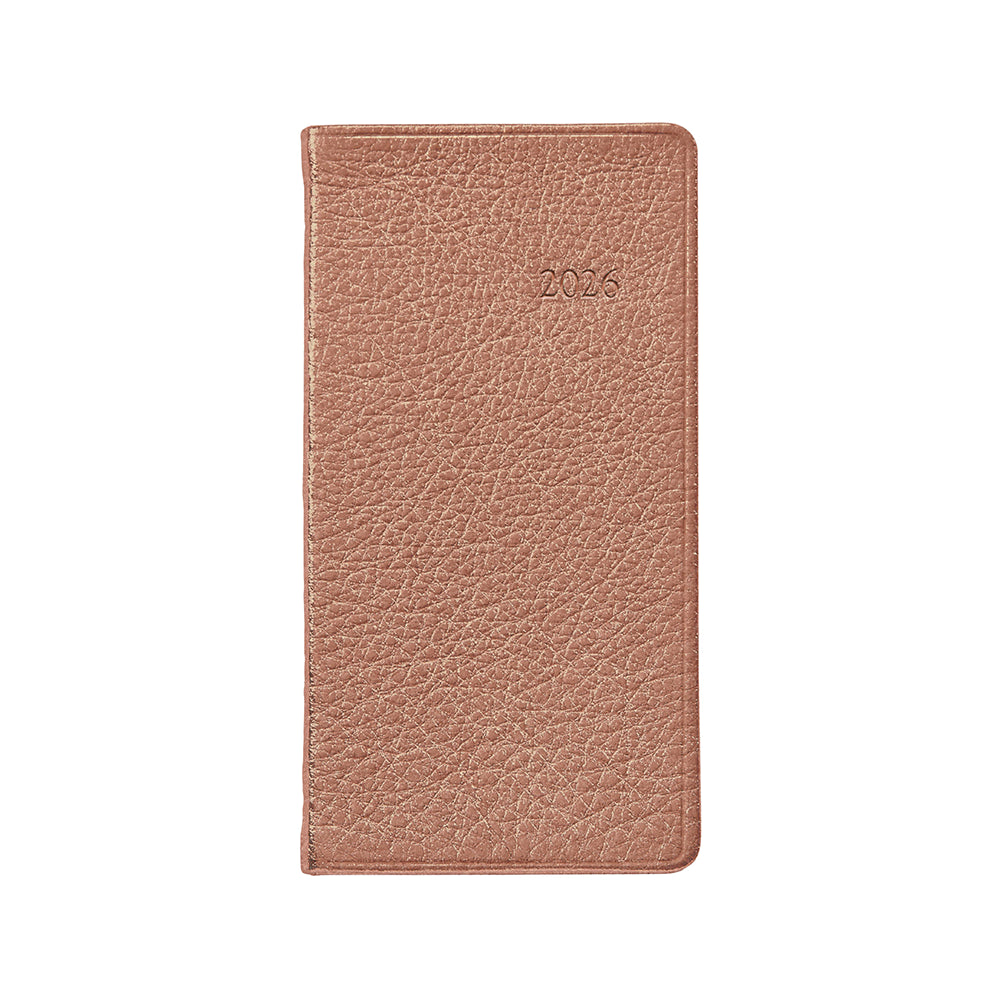 Graphic Image 2026 6" Pocket Datebook Goatskin Leather