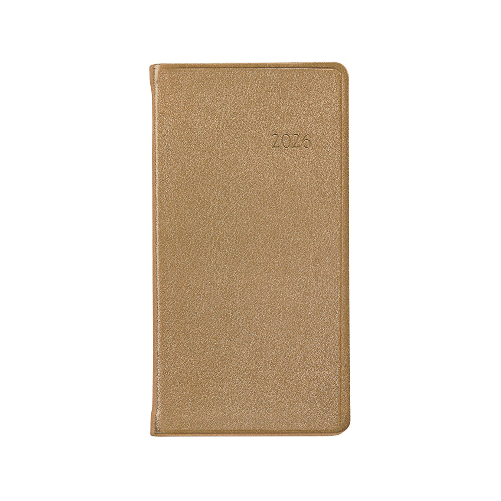 Graphic Image 2026 6" Pocket Datebook Goatskin Leather