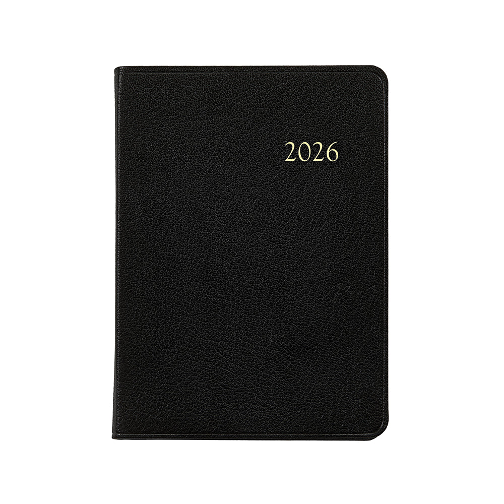 Graphic Image 2026 Weekly Notebook Goatskin Leather