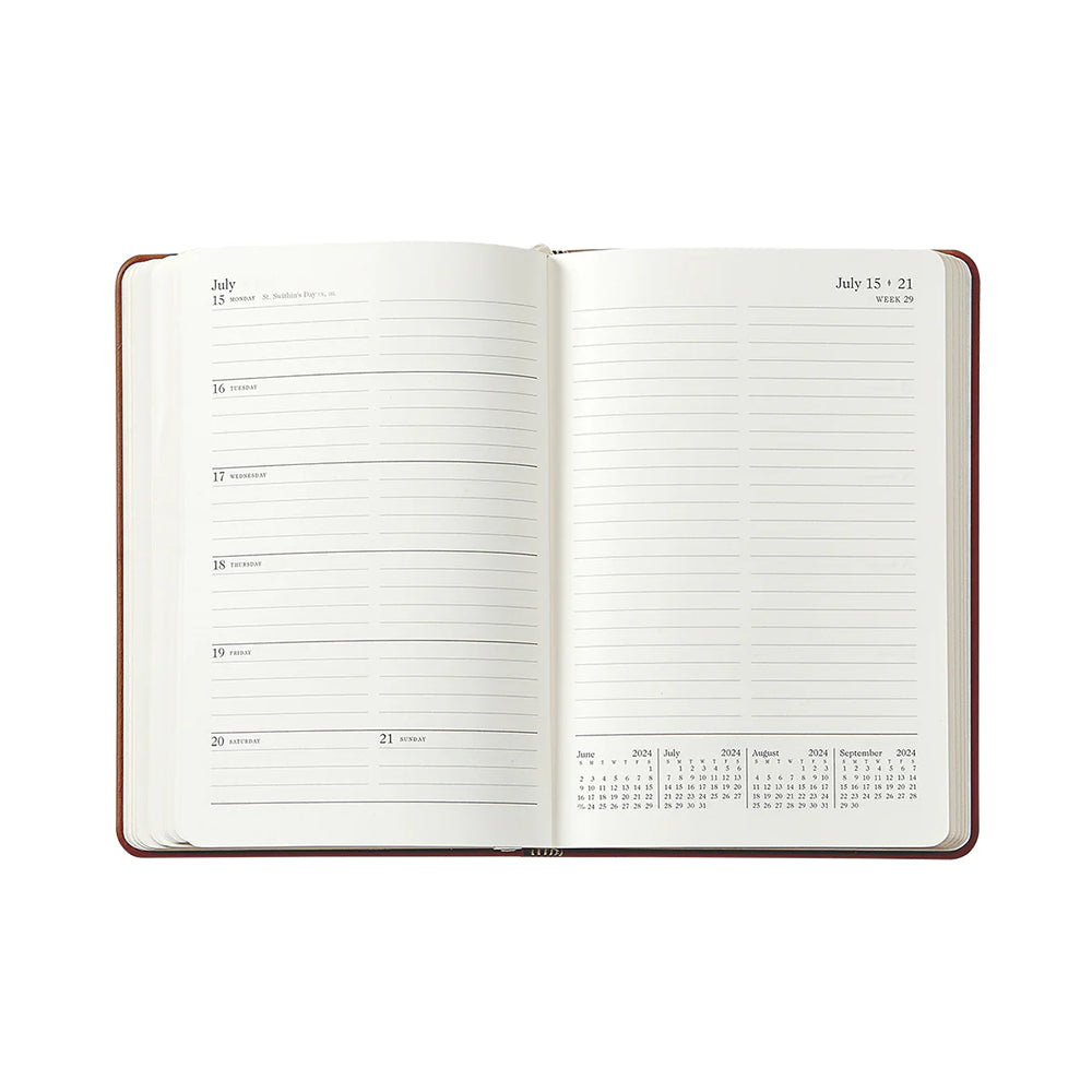 Graphic Image 2026 Weekly Notebook Goatskin Leather