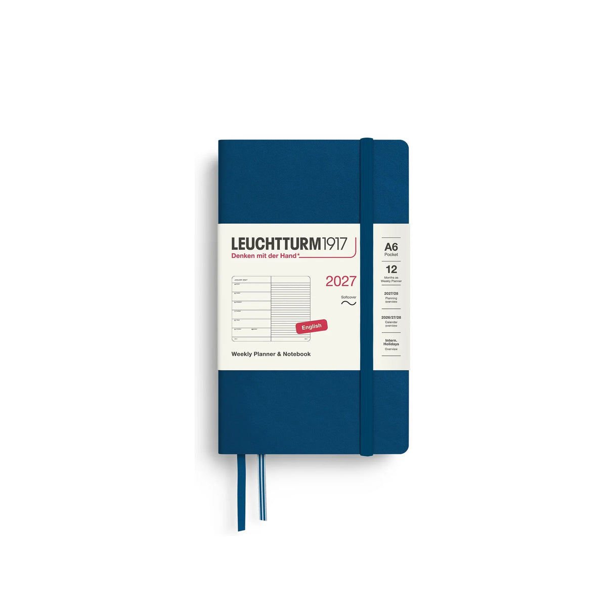 Leuchtturm1917 Weekly Planner & Notebook Pocket (A6) Softcover 2027