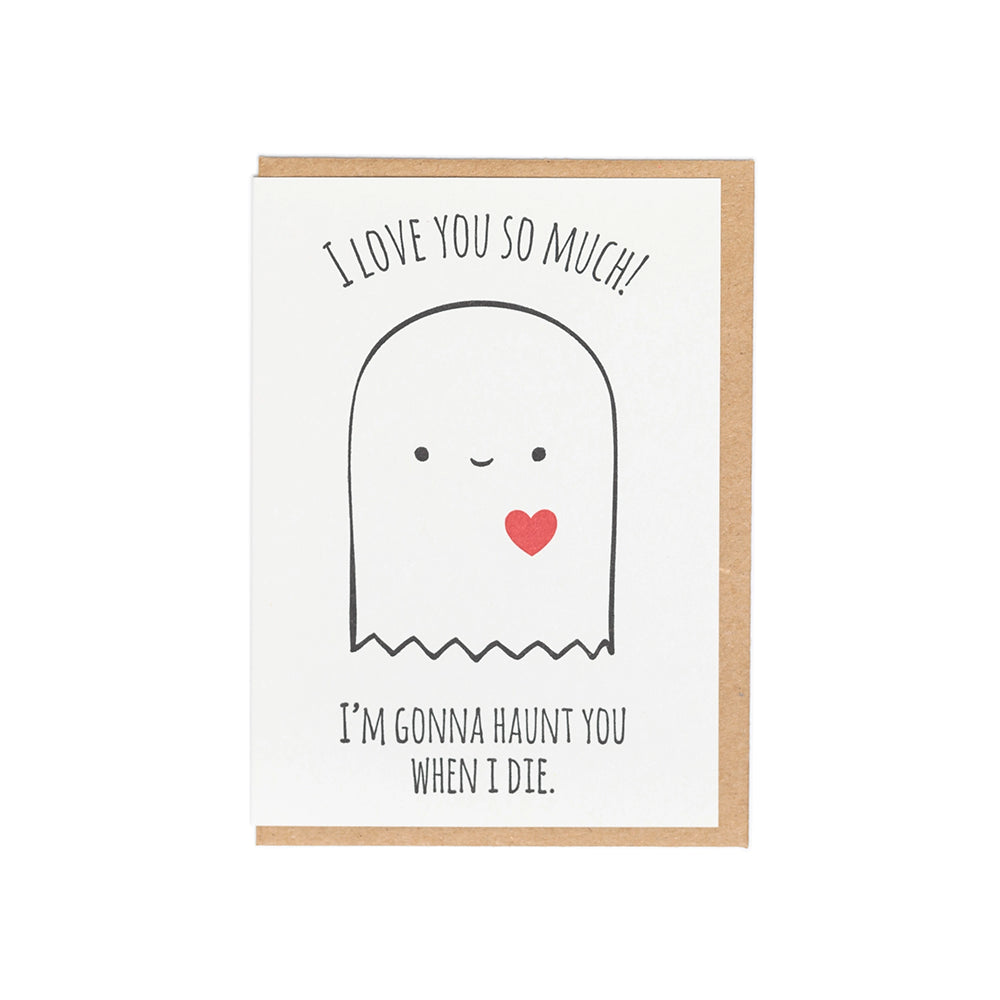 Lady Pilot Letterpress Ghostlove Card