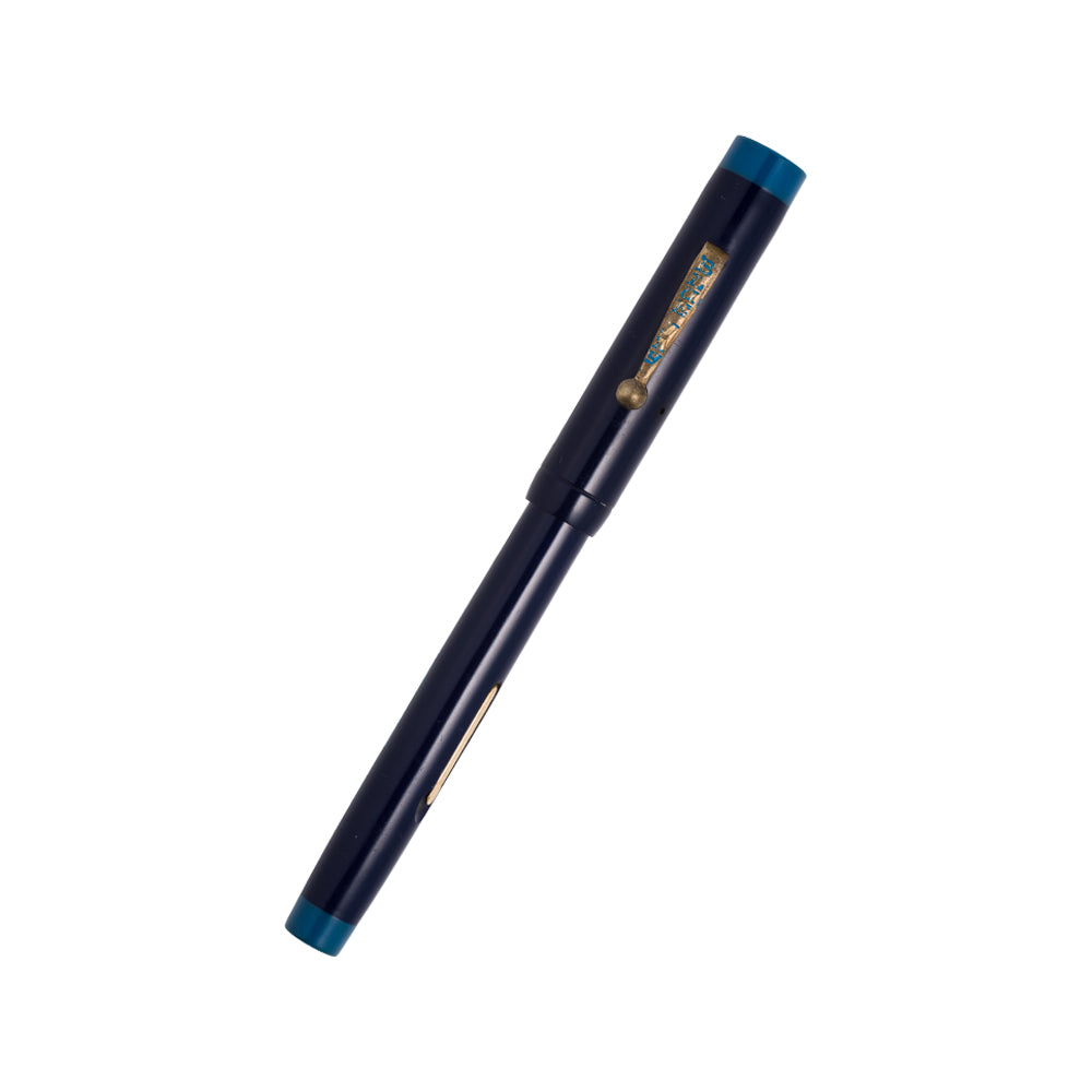 Blue Jay Lever Fill Fountain Pen, celluloid, 14k F, c1930