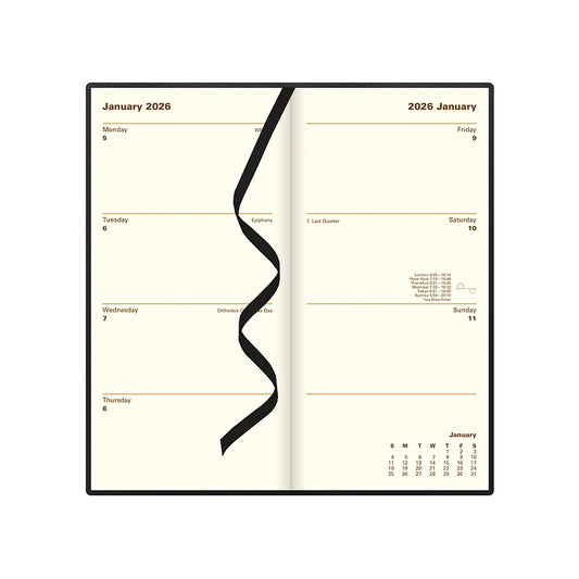 Letts 33SU Belgravia Slim Upright Week to View 2026