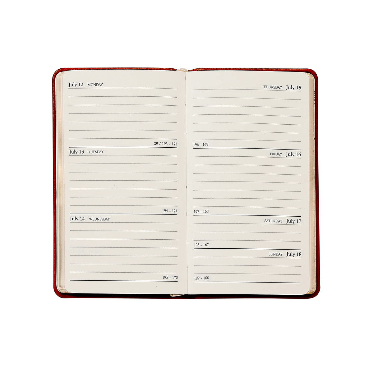 Graphic Image 2027 5" Pocket Datebook Goatskin Leather