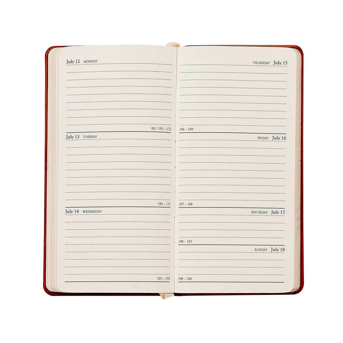 Graphic Image 2027 6" Pocket Datebook Goatskin Leather