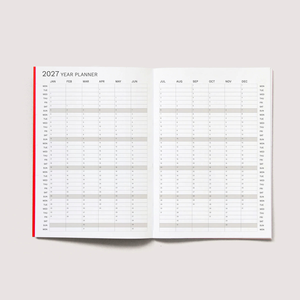 Octagon Small Monthly Planner 2027