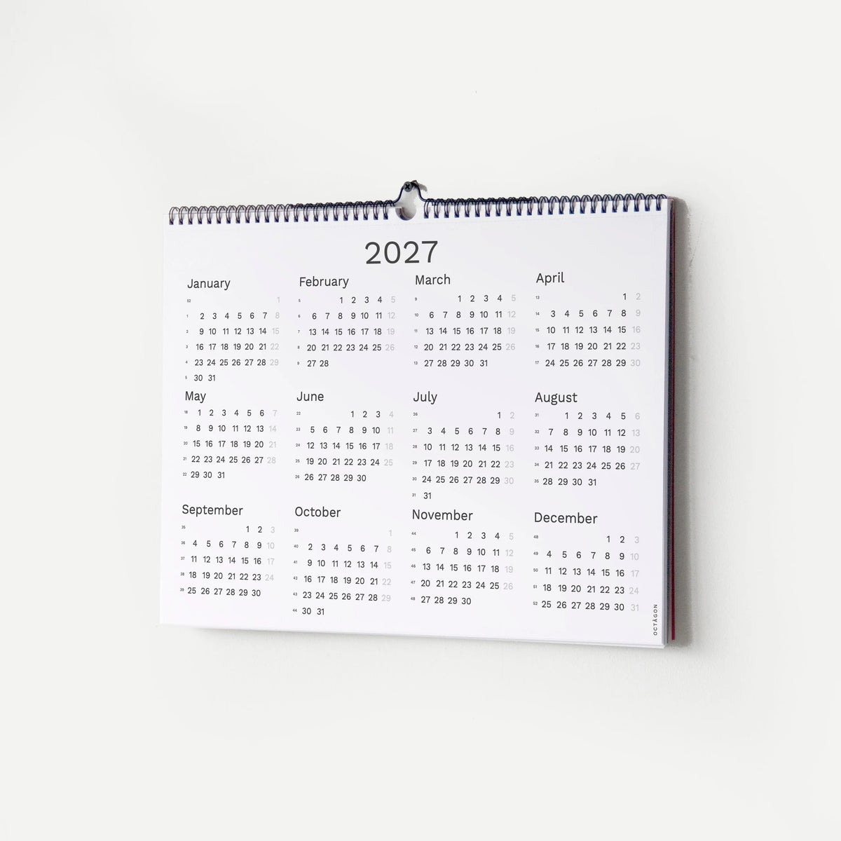 Octagon A3 Wall Planner 2027