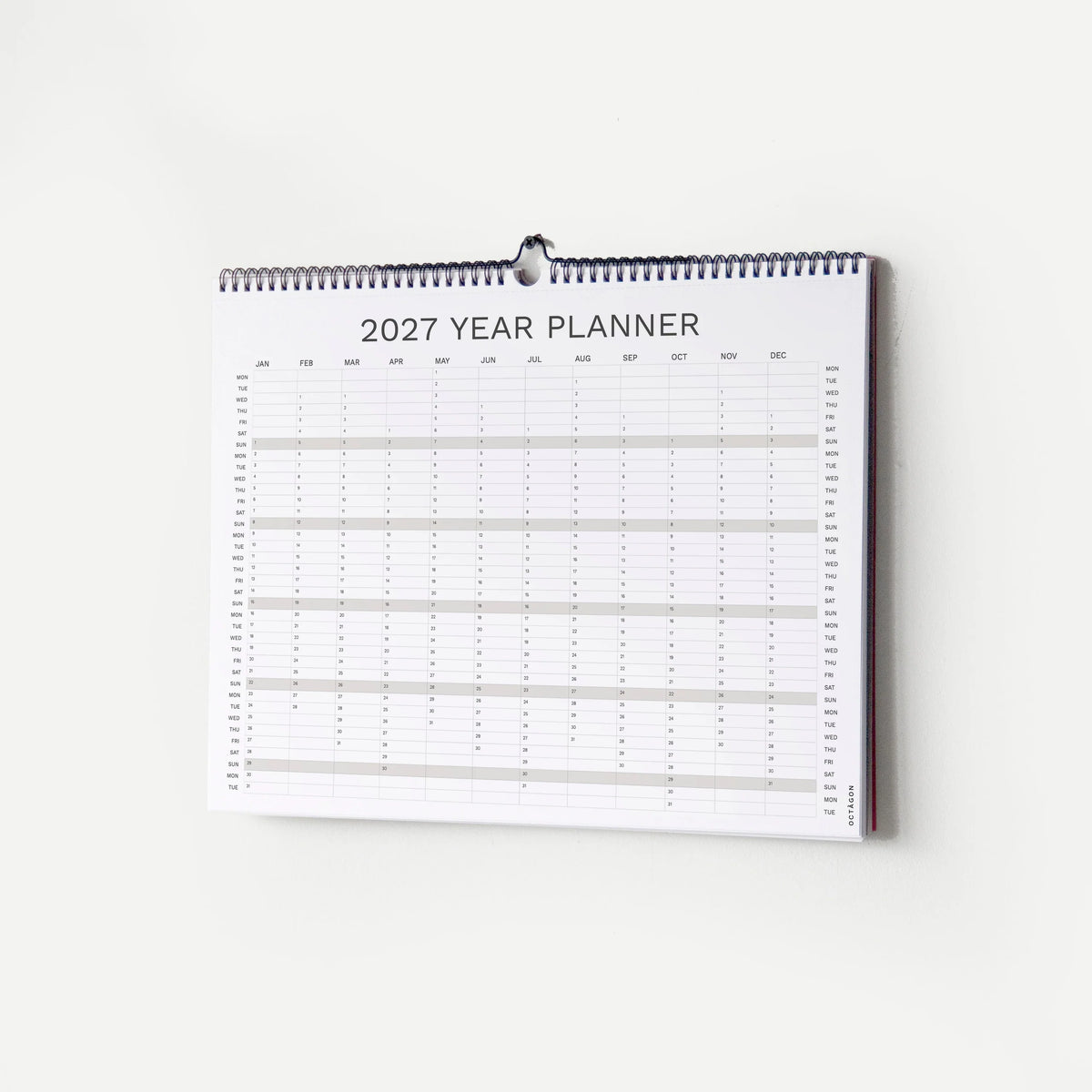 Octagon A3 Wall Planner 2027