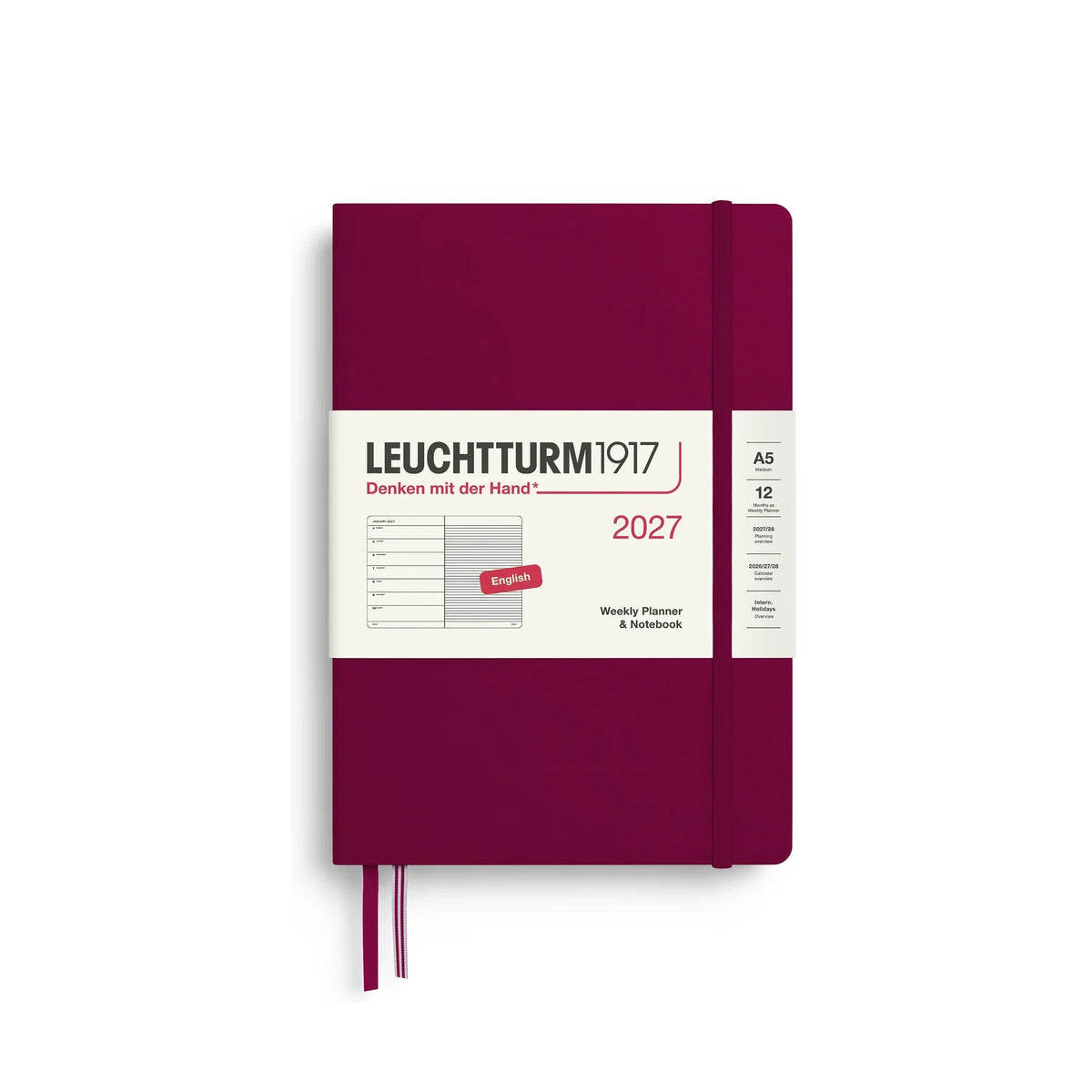 Leuchtturm1917 Weekly Planner & Notebook Medium (A5) 2027
