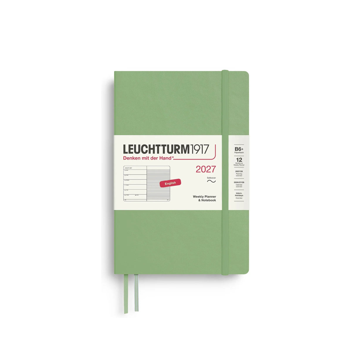 Leuchtturm1917 Weekly Planner & Notebook Paperback (B6+) Softcover 2027
