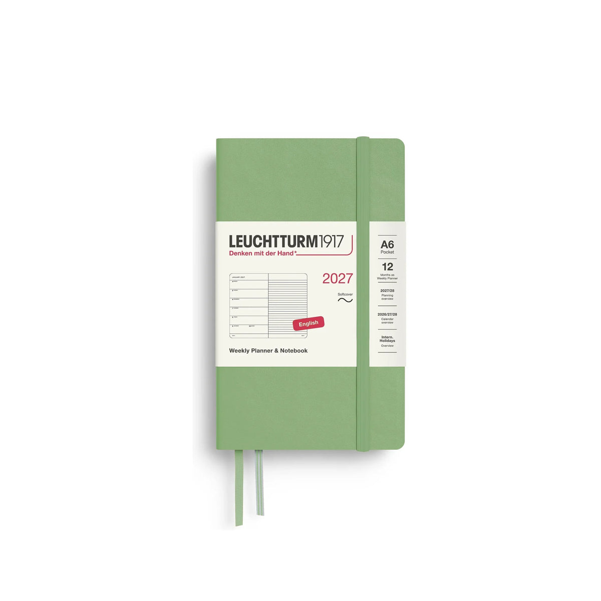 Leuchtturm1917 Weekly Planner & Notebook Pocket (A6) Softcover 2027