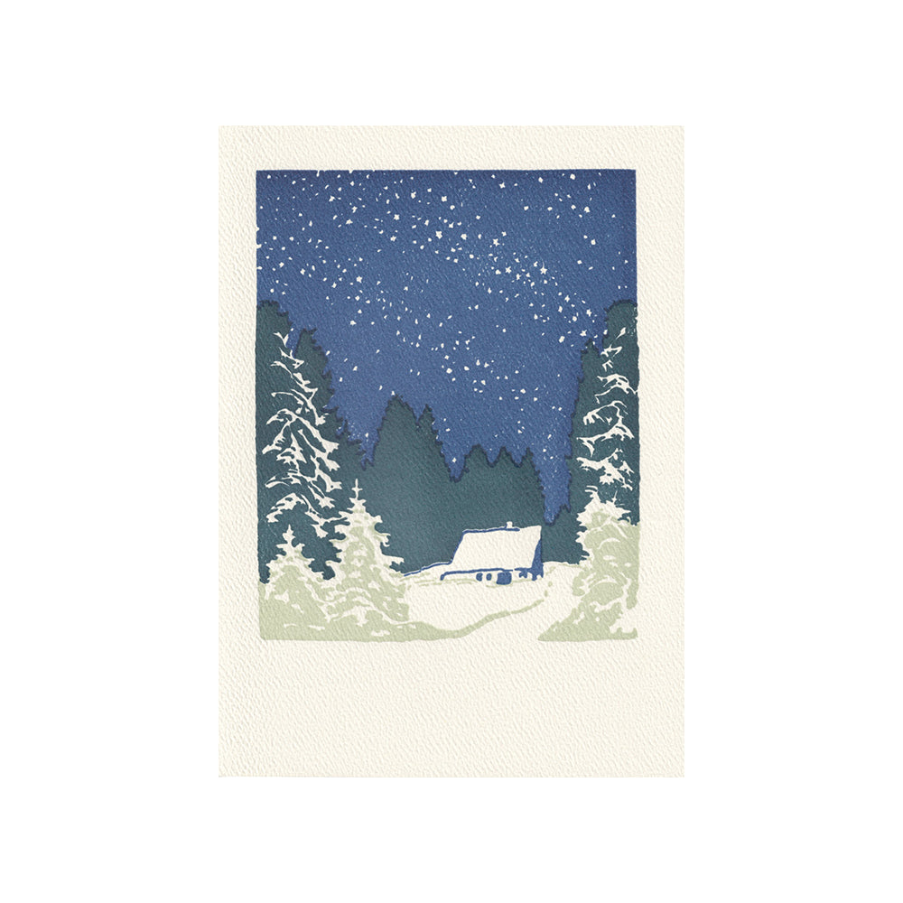 Saturn Press Quiet Night Box of 8 Holiday Cards