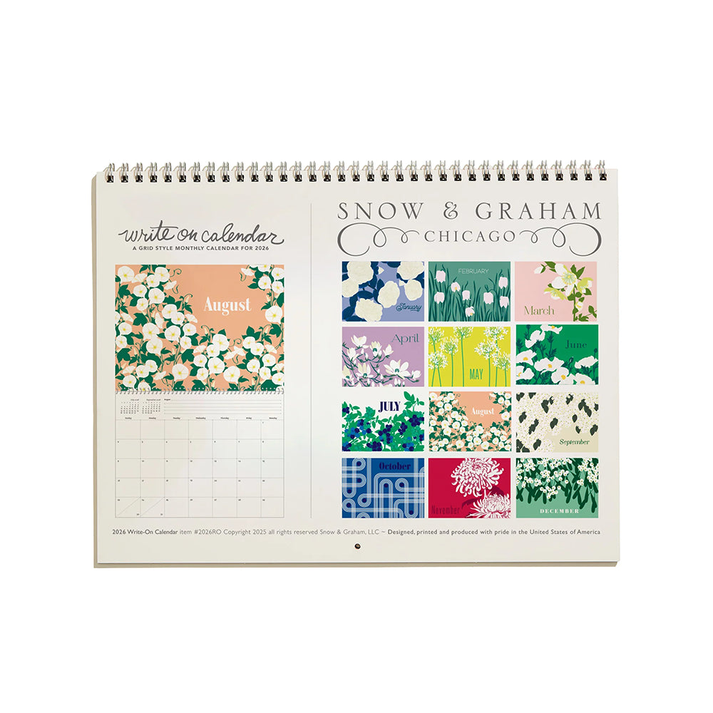 Snow & Graham Write On Wall Calendar 2026