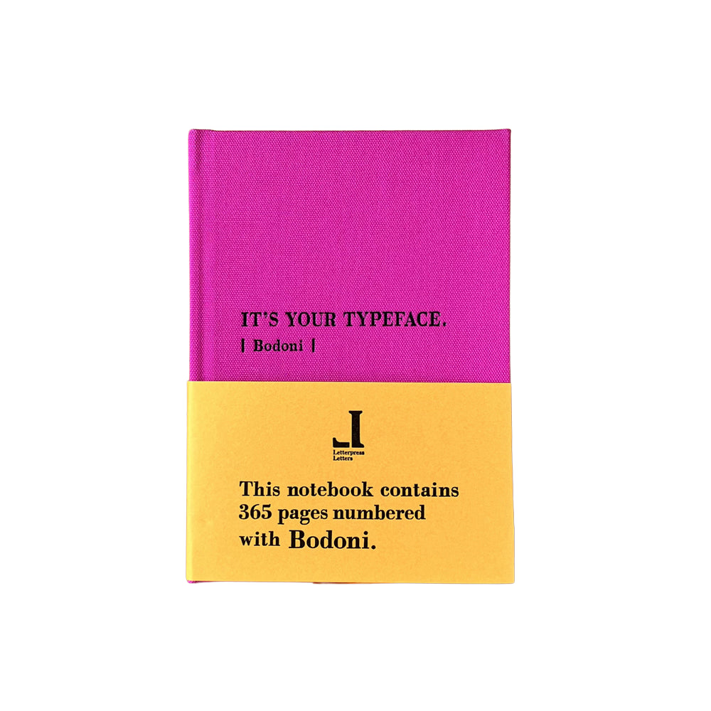 Tomigaya Letterpress Bodoni Typeface Notebook