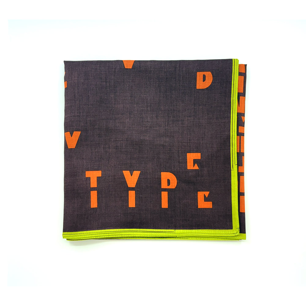 Tomigaya Letterpress Typeface Furoshiki Scarf