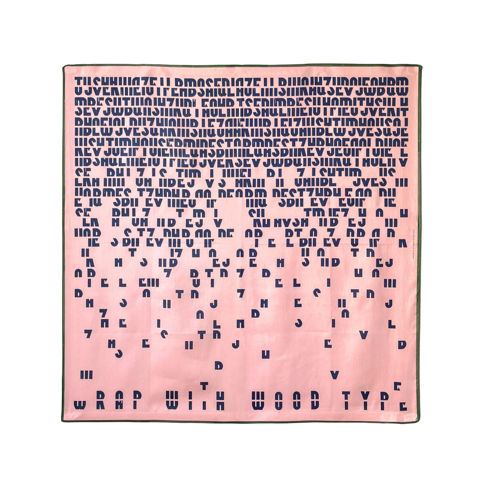 Tomigaya Letterpress Typeface Furoshiki Scarf