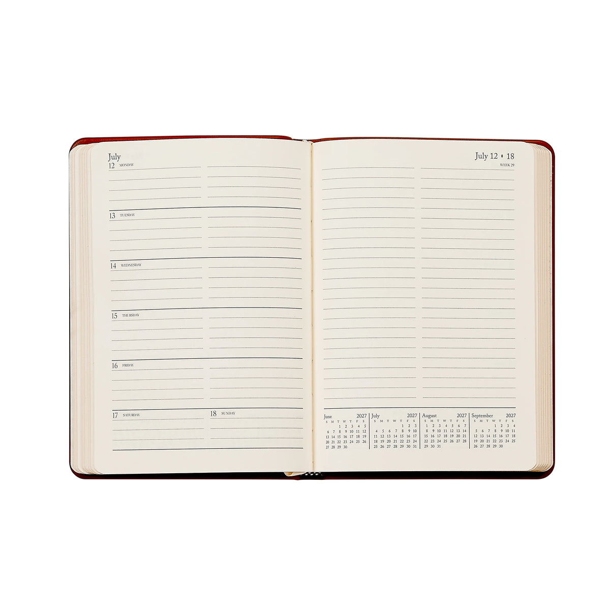 Graphic Image 2027 Weekly Notebook Goatskin Leather